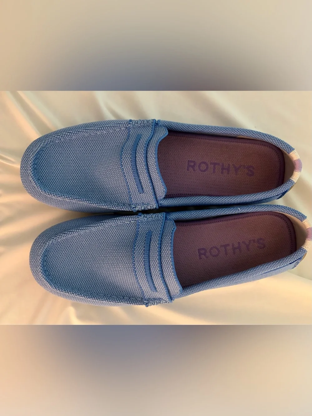 Rothy's Women's Periwinkle Knit Penny Loafers